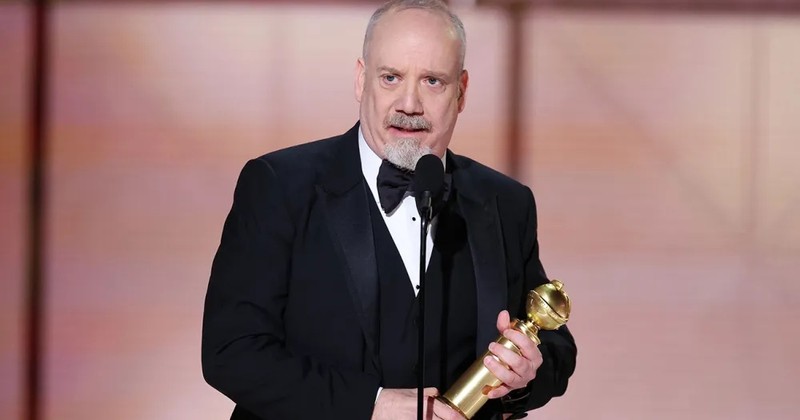 Paul Giamatti takes home the award for best actor in a motion picture, musical or comedy for 'The Holdovers' at the 2024 Golden Globes